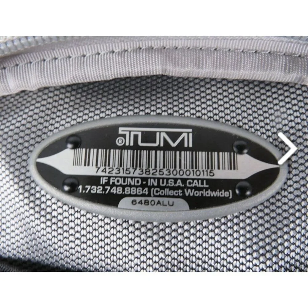 Tumi T3 Computer Laptop Silver Gray Backpack 6480ALU